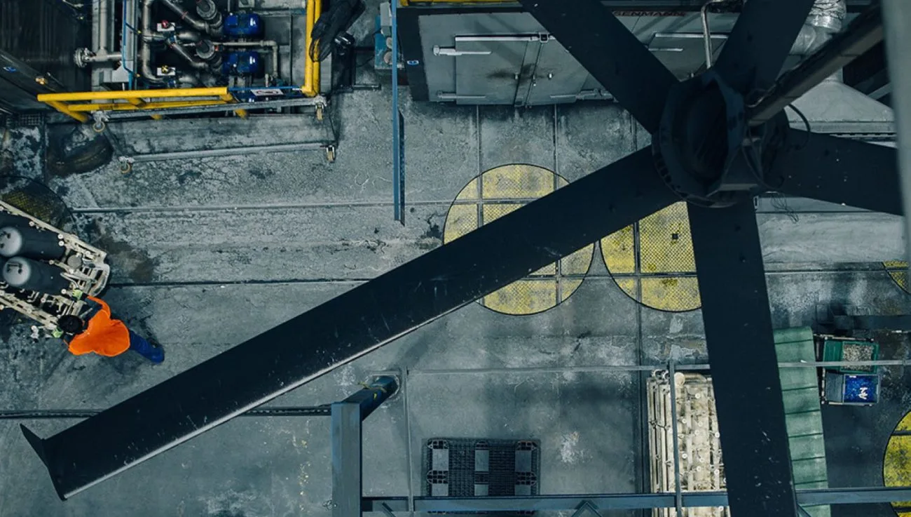 HVLS destratifikátory